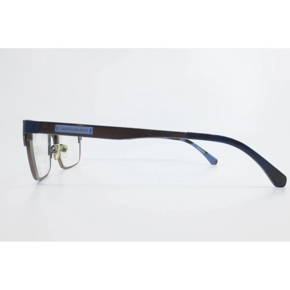 Calvin Klein Jeans CKJ178 400 Navy Blue Gunmetal Rectangular Eyeglasses